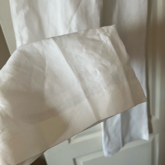 NEW! East 5th Rich White Linen Rayon Lined Trouser Pant Women’s size 8 - Picture 4 of 14